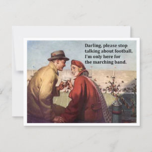 Ik ben hier alleen voor het Marching Band Football Briefkaart
