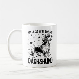 Ik ben hier alleen voor mijn Dachshund Grappige Da Koffiemok
