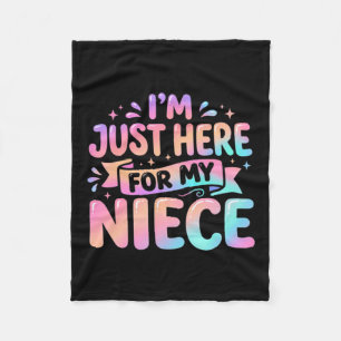 Ik ben hier alleen voor mijn nichtje Leuk voor tan Fleece Deken