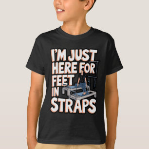 Ik ben hier alleen voor voeten in riempjes Pilates T-shirt