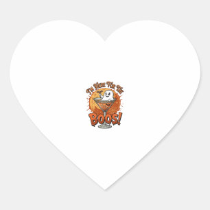 Ik ben hier Boos Halloween Geest Drink Spinnenweb Hart Sticker