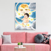 Ik ben hier! canvas afdruk (Insitu (Woonkamer))