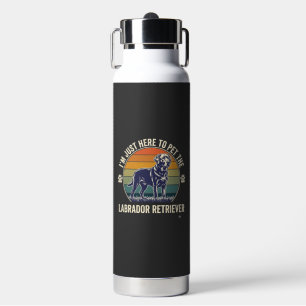 Ik ben hier gewoon Labrador Retriever hond Retro z Waterfles