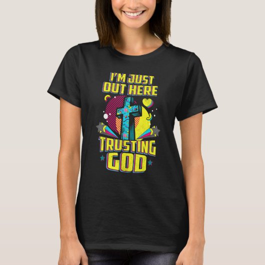 Ik ben hier gewoon om God Christelijke Faith Jes t T-shirt (Voorkant)