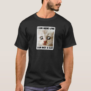 Ik ben hier live Ik ben geen Cat Lawyer Filter Mem T-shirt