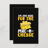 Ik ben hier net Mac en Cheese Thanksgiving Dinner RSVP Kaartje (Voorkant / Achterkant)
