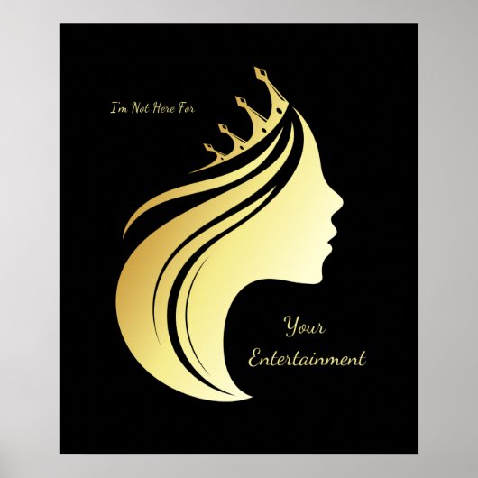 Ik ben hier niet voor uw entertainment - Badass Qu Poster (Voorkant)