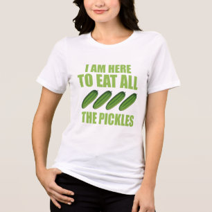 ik ben hier om alle augurken op te eten Tri-Blend shirt
