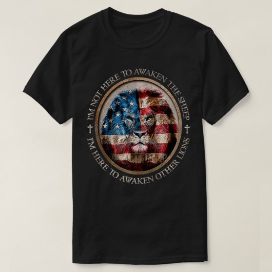 Ik ben hier om andere leeuwen te wekken, patriotti t-shirt (Design voorkant)
