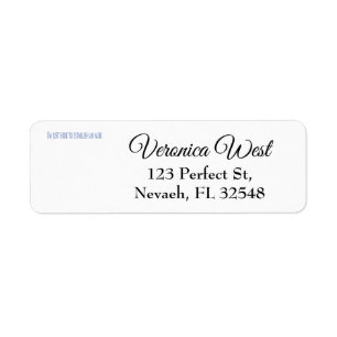 Ik ben hier om een Alibi te vestigen Etiket