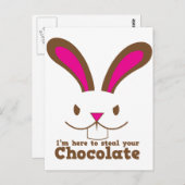 Ik ben hier om je CHOCOLATE te stelen Briefkaart (Voorkant / Achterkant)