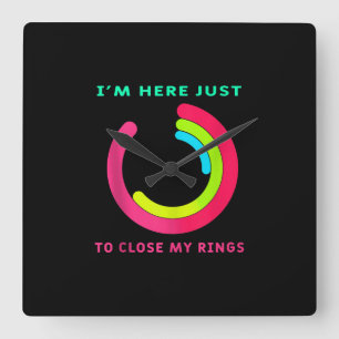 Ik ben hier om mijn Ring Fitness Gym Gift te sluit Vierkante Klok