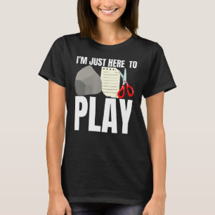 Ik ben hier om Rock Paper Scissors Adult de T-shirt