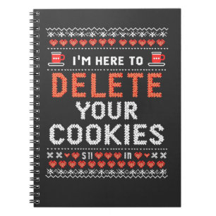 Ik ben hier om uw cookies lelijke kersttrui te ver notitieboek