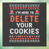 Ik ben hier om uw cookies lelijke kersttrui te ver raamsticker (Vel 3)