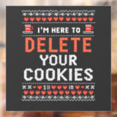Ik ben hier om uw cookies lelijke kersttrui te ver raamsticker (Vel 2)