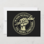 Ik ben hier omdat je iets hebt gebroken, Mechanisc Bedankkaart (Achterkant)