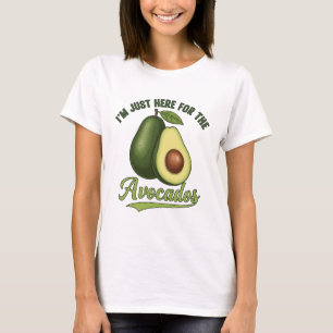 Ik ben hier voor de avocado's Grappige voedselli T-shirt