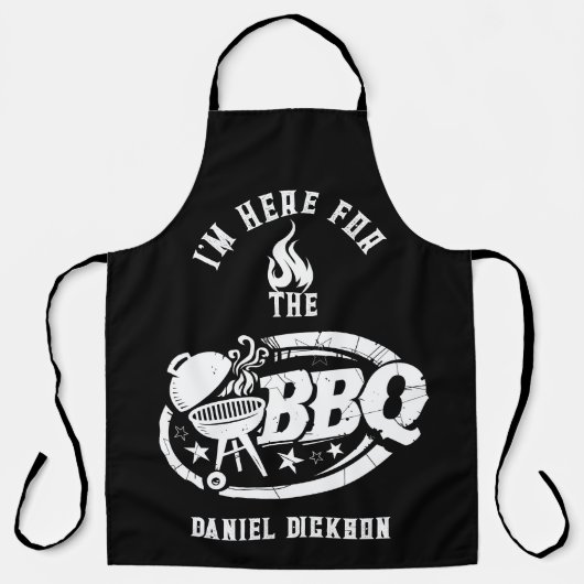 Ik ben hier voor de BBQ Schort (Voorkant)