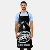 Ik ben hier voor de BBQ Schort (Gedragen)