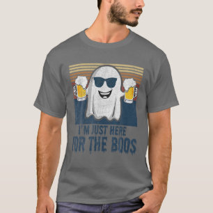 Ik ben hier voor de boe Funny Pun voor Booze Alc T-shirt