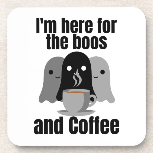 Ik ben hier voor de boeken en koffie. bier onderzetter (Voorkant)