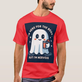 Ik ben hier voor de boeken, maar ik ben nerveus t-shirt