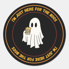 Ik ben hier voor de boeken ronde sticker