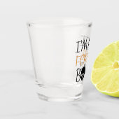 Ik ben hier voor de boeken shot glas (Links)