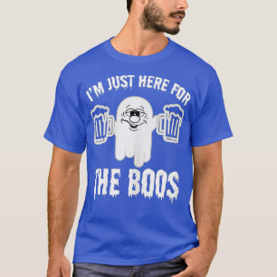 Ik ben hier voor de Boos Funny Halloween Ghost C T-shirt