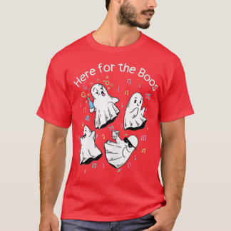 Ik ben hier voor de Boos Funny Halloween Ghost C T-shirt
