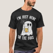 Ik ben hier voor de Boos Funny Halloween Ghost T-shirt (Voorkant)