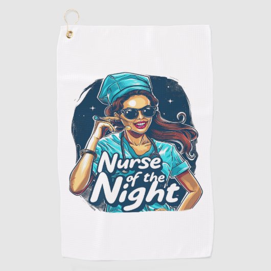 Ik ben hier voor de Boos. Golfhanddoek (Voorkant)