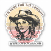 Ik ben hier voor de cowboys vinyl sticker (Voorkant)