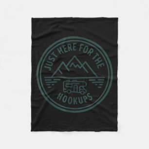 Ik ben hier voor de hookups Funny RV Camping Motor Fleece Deken