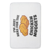 Ik ben hier voor de kipnuggets badmat (Voorkant Verticaal)