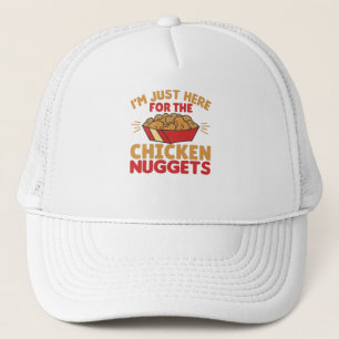 Ik ben hier voor de kipnuggets trucker pet