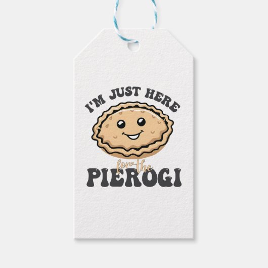 Ik ben hier voor de Pierogi Cadeaulabel (Voorkant)