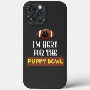 Ik ben hier voor de puppy Bowl Funny Dog. iPhone 13 Pro Max Hoesje