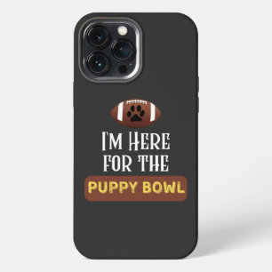 Ik ben hier voor de puppy Bowl Funny Dog. iPhone 13 Pro Max Hoesje