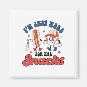 Ik ben hier voor de snacks Bysebyll 4 juli Magneet