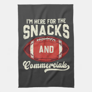 Ik ben hier voor de snacks en reclames voetbal theedoek
