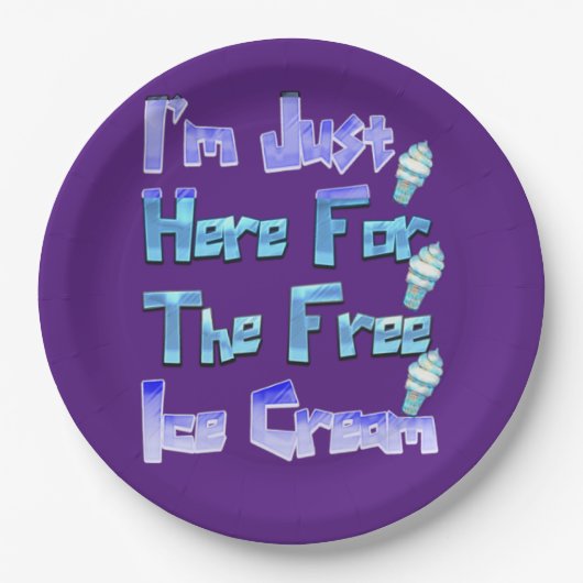 Ik ben hier voor de vrije ijskap, grappig papieren bordje (Voorkant)
