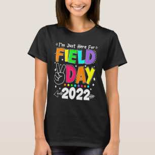 Ik ben hier voor Field Day Peace Sign Boys Meisjes T-shirt