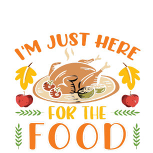 ik ben hier voor het eten t-shirt