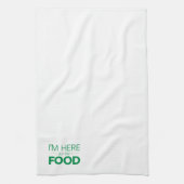 Ik ben hier voor het eten theedoek (Verticaal)