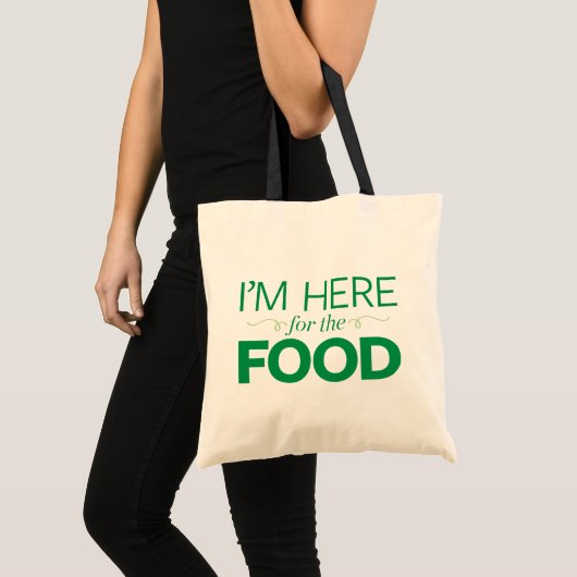 Ik ben hier voor het eten tote bag (Voorkant (product))