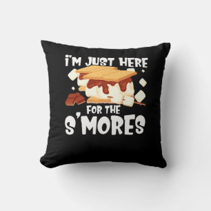 Ik ben hier voor het kamp van Smores Campfire Kussen