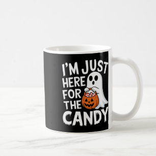 Ik ben hier voor het Snoep Halloween Pun Lollipop Koffiemok
