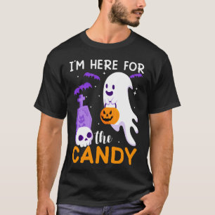 ik ben hier voor het snoep t-shirt